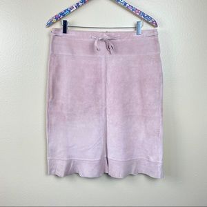 Abercrombie & Fitch pink suede midi skirt size 6